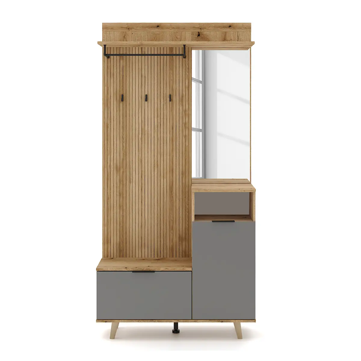 loftscape Kompaktgarderobe Typ C | Grau