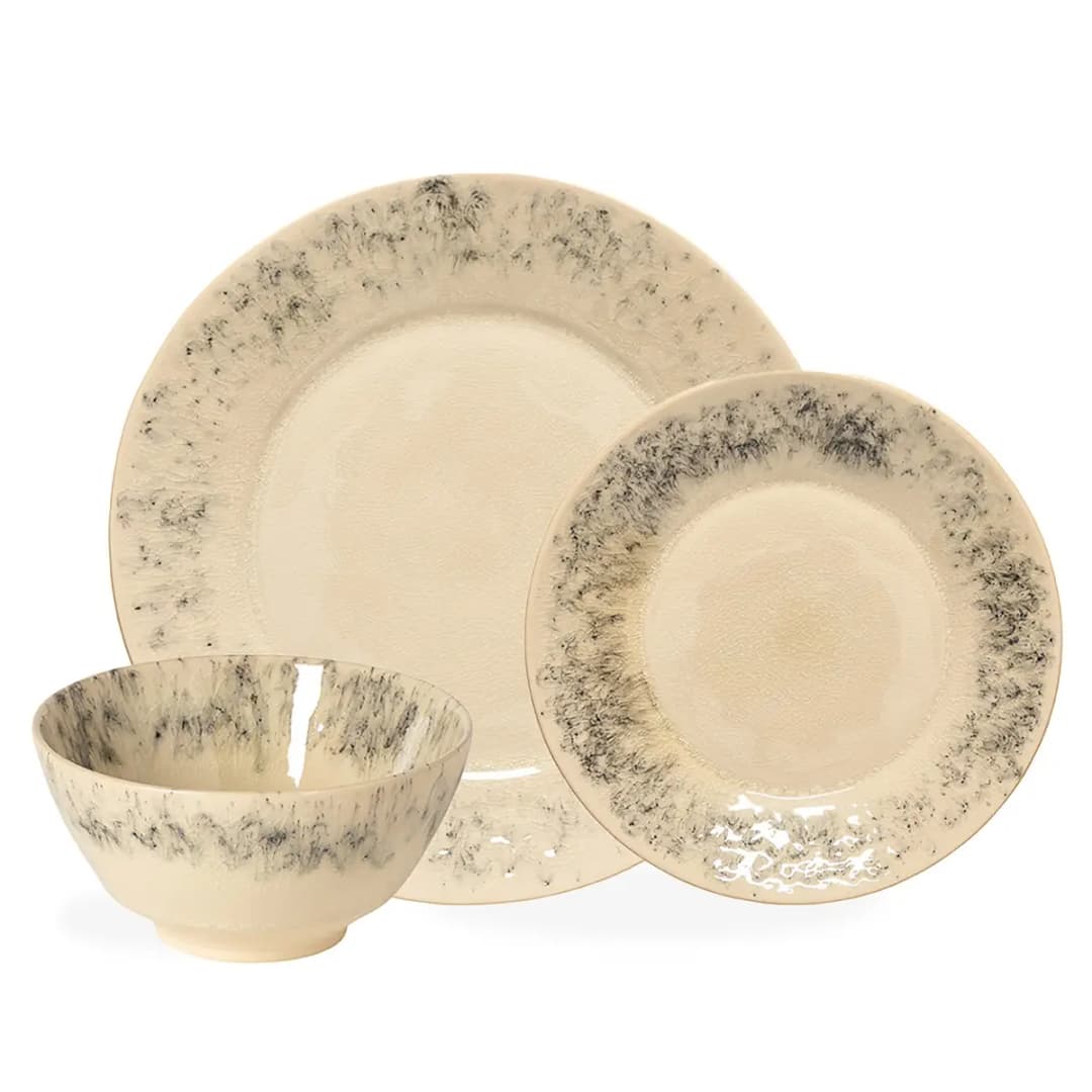 Costa Nova Madeira 12-teiliges Tafelservice | Beige