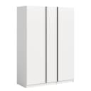 xonox home Drehtürenschrank 130cm Weiß/Weiß | Weiß