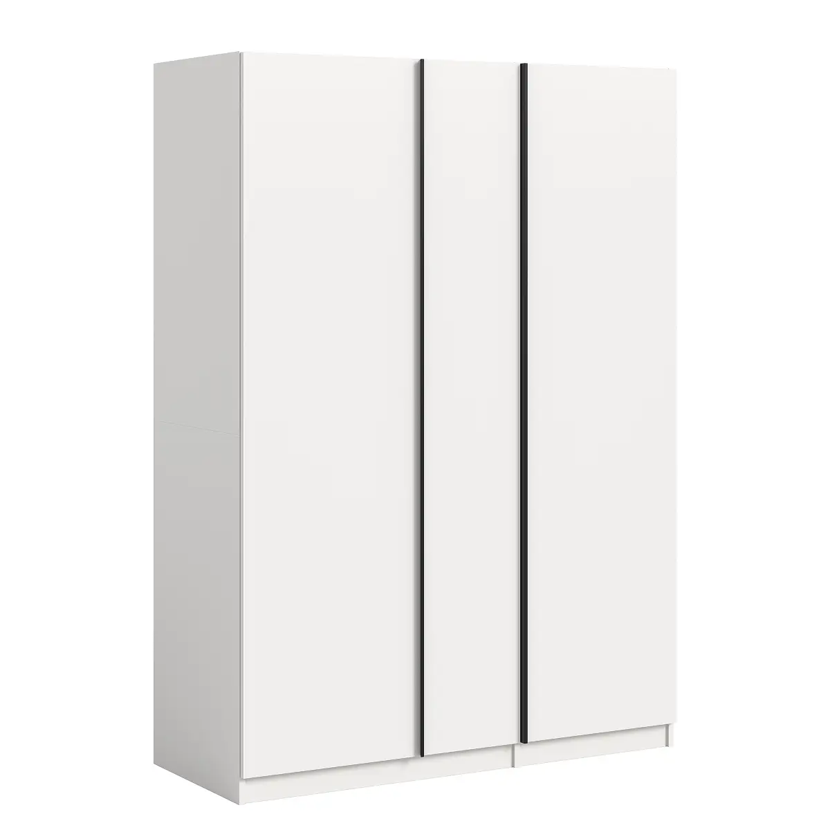 xonox home Drehtürenschrank 130cm Weiß/Weiß | Weiß