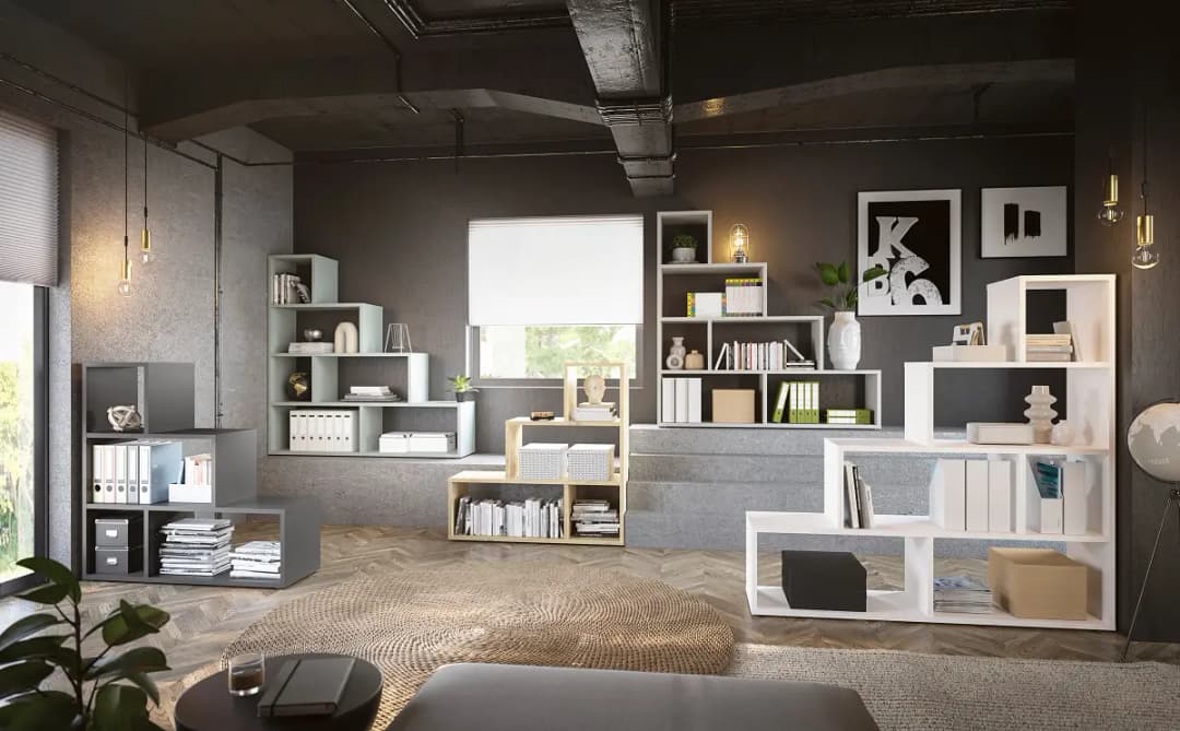 loftscape Stufenregal Kaboja | Weiß