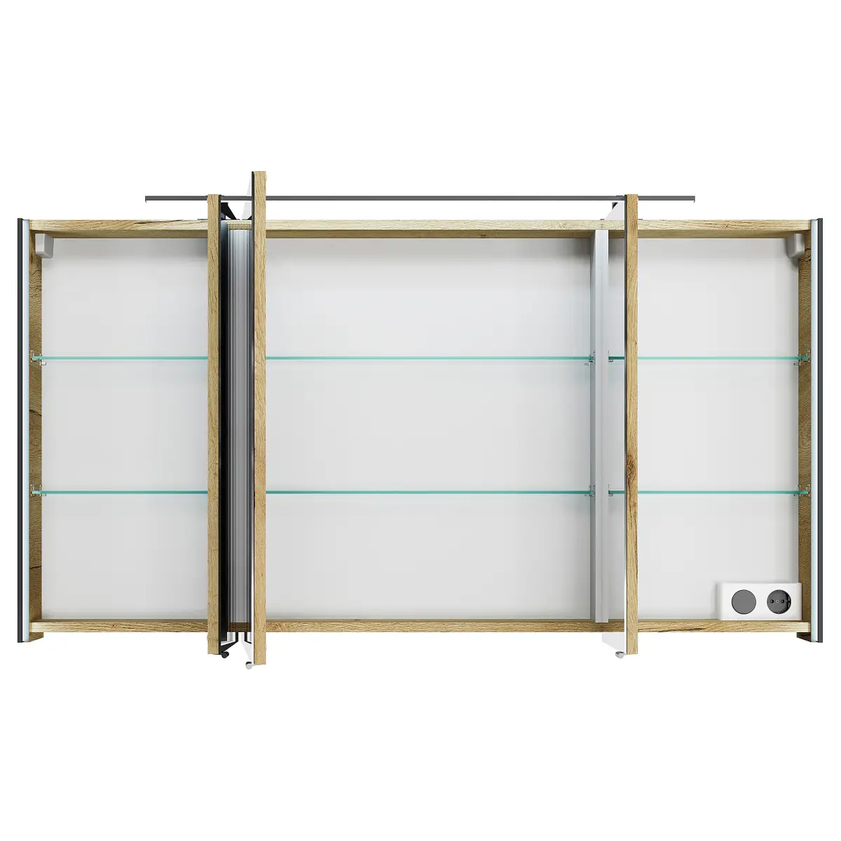 Beleuchteter Spiegelschrank 7045 | Holztöne