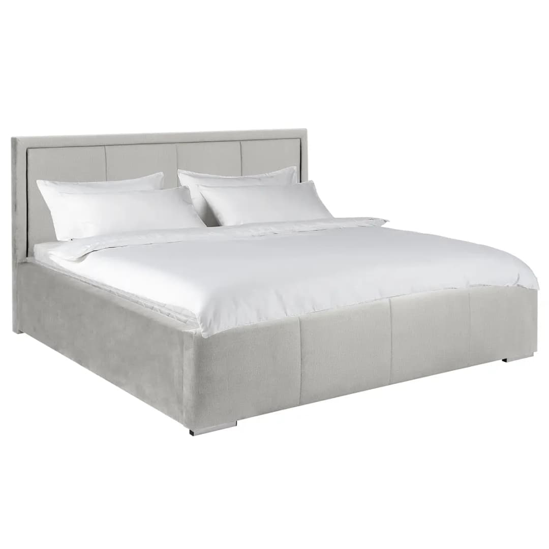 loftscape Polsterbett Juono 180 x 200cm Samt Onoli Hellgrau | Grau