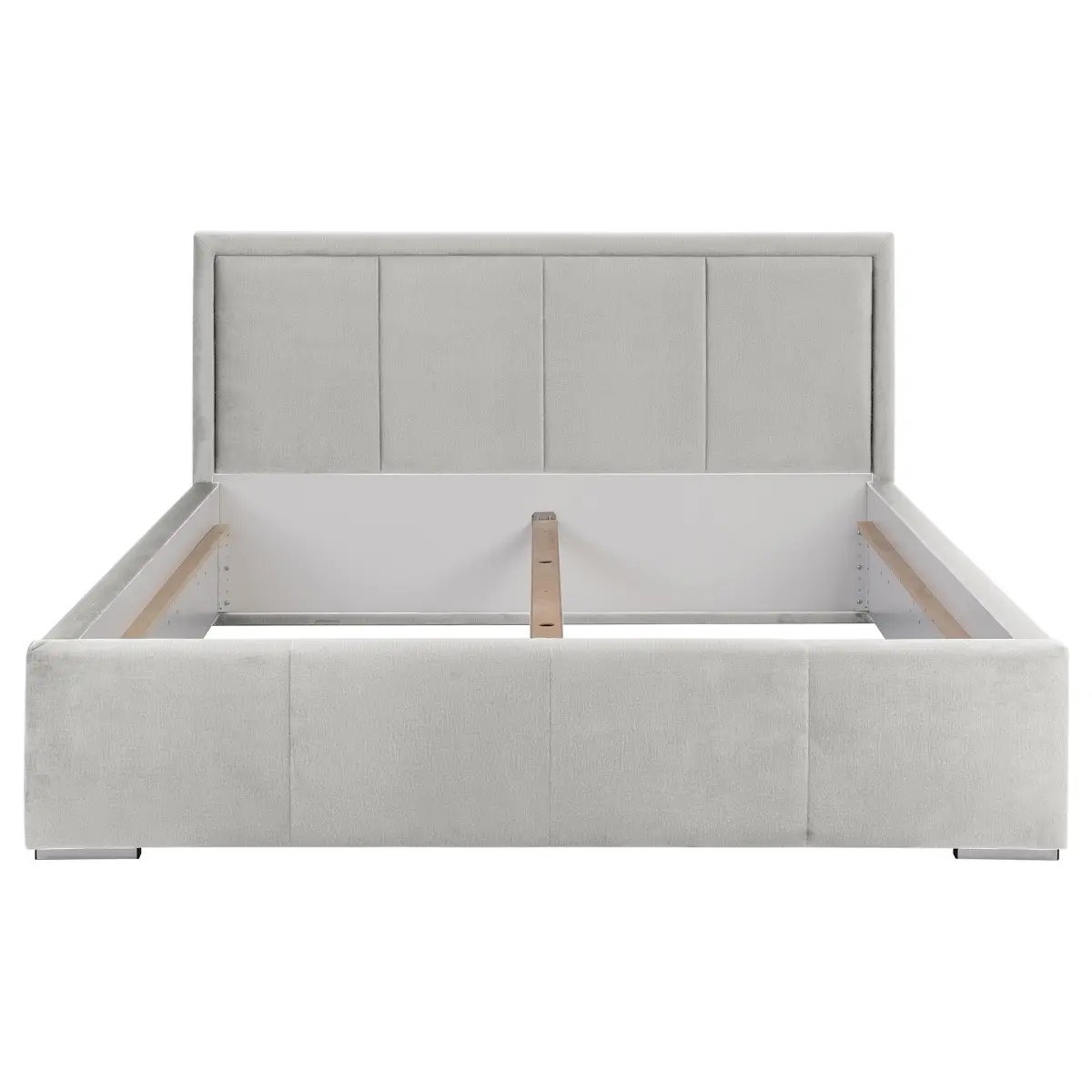 loftscape Polsterbett Juono 180 x 200cm Samt Onoli Hellgrau | Grau