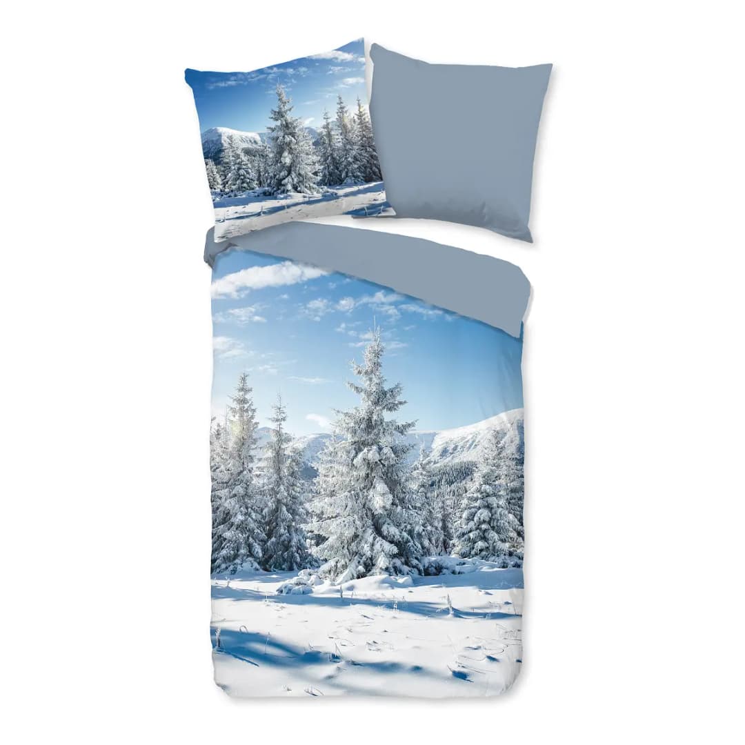 Good morning Biber-Bettwäsche Mucho | Blau