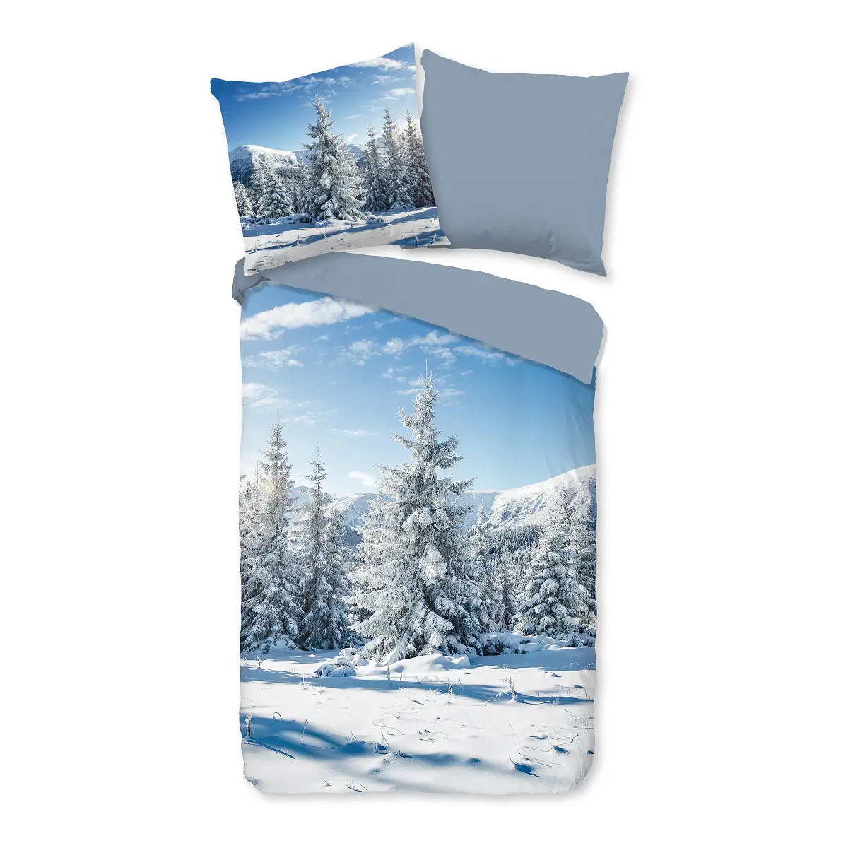 Good morning Biber-Bettwäsche Mucho | Blau