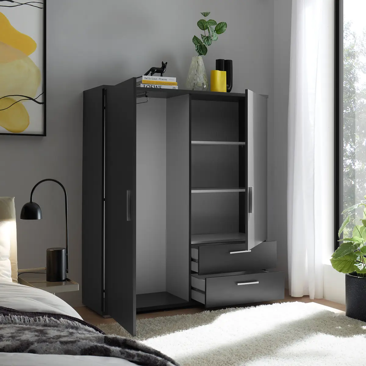 loftscape Wäscheschrank Kaymito | Grau