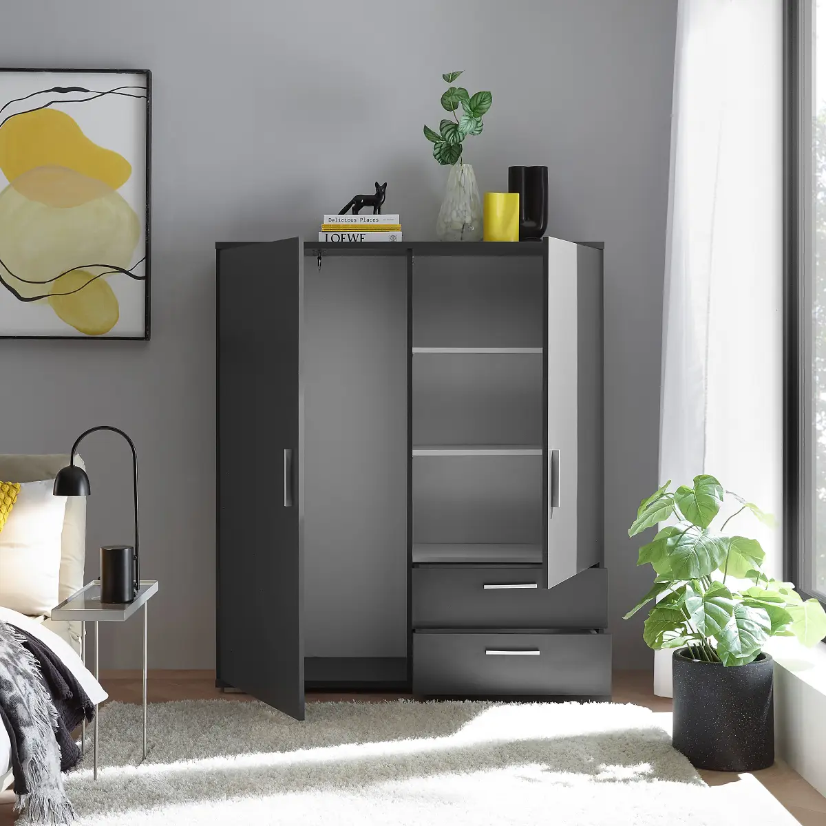 loftscape Wäscheschrank Kaymito | Grau