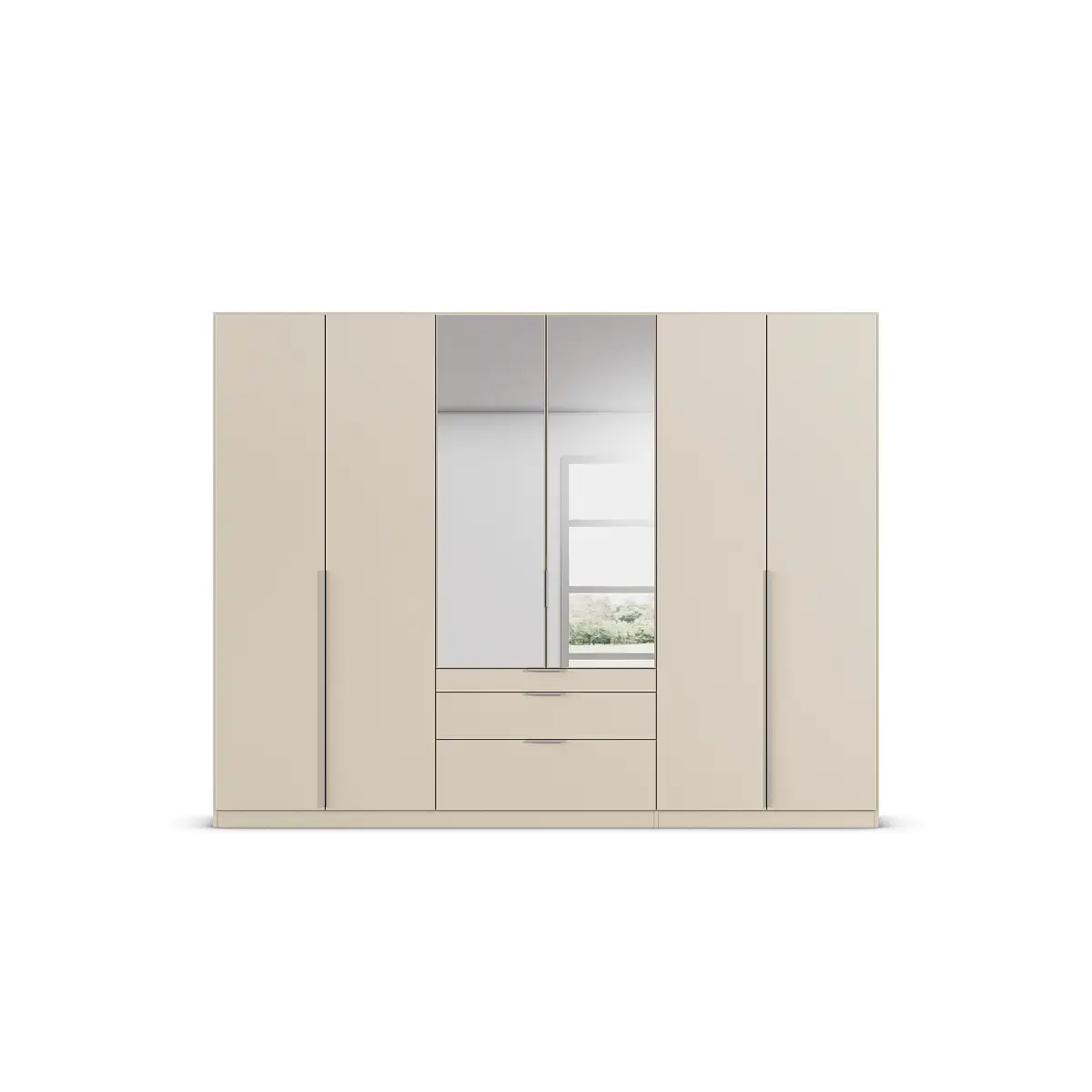 rauch Orange Kleiderschrank Alabama mit Spiegeltür | Beige