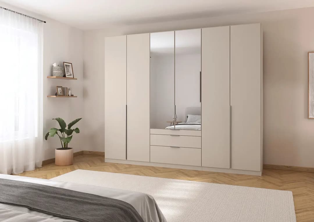 rauch Orange Kleiderschrank Alabama mit Schubladen 271 x 229cm | Beige