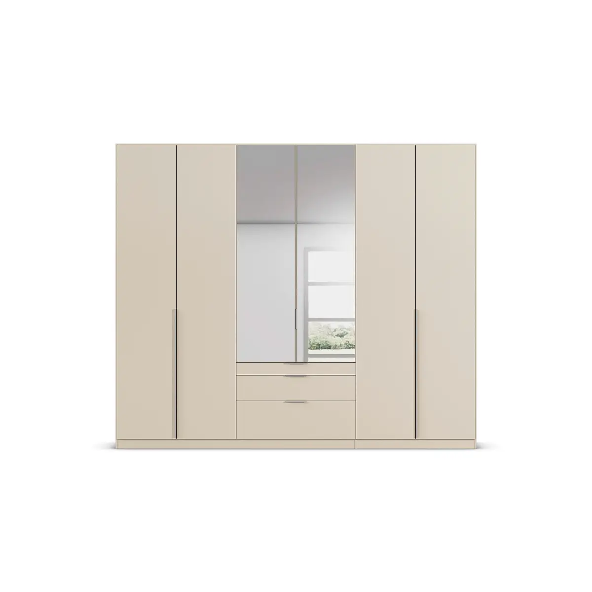 rauch Orange Kleiderschrank Alabama mit Schubladen 271 x 229cm | Beige