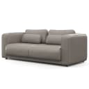 2,5-Sitzer Sofa Grau Echtleder Omara | Grau