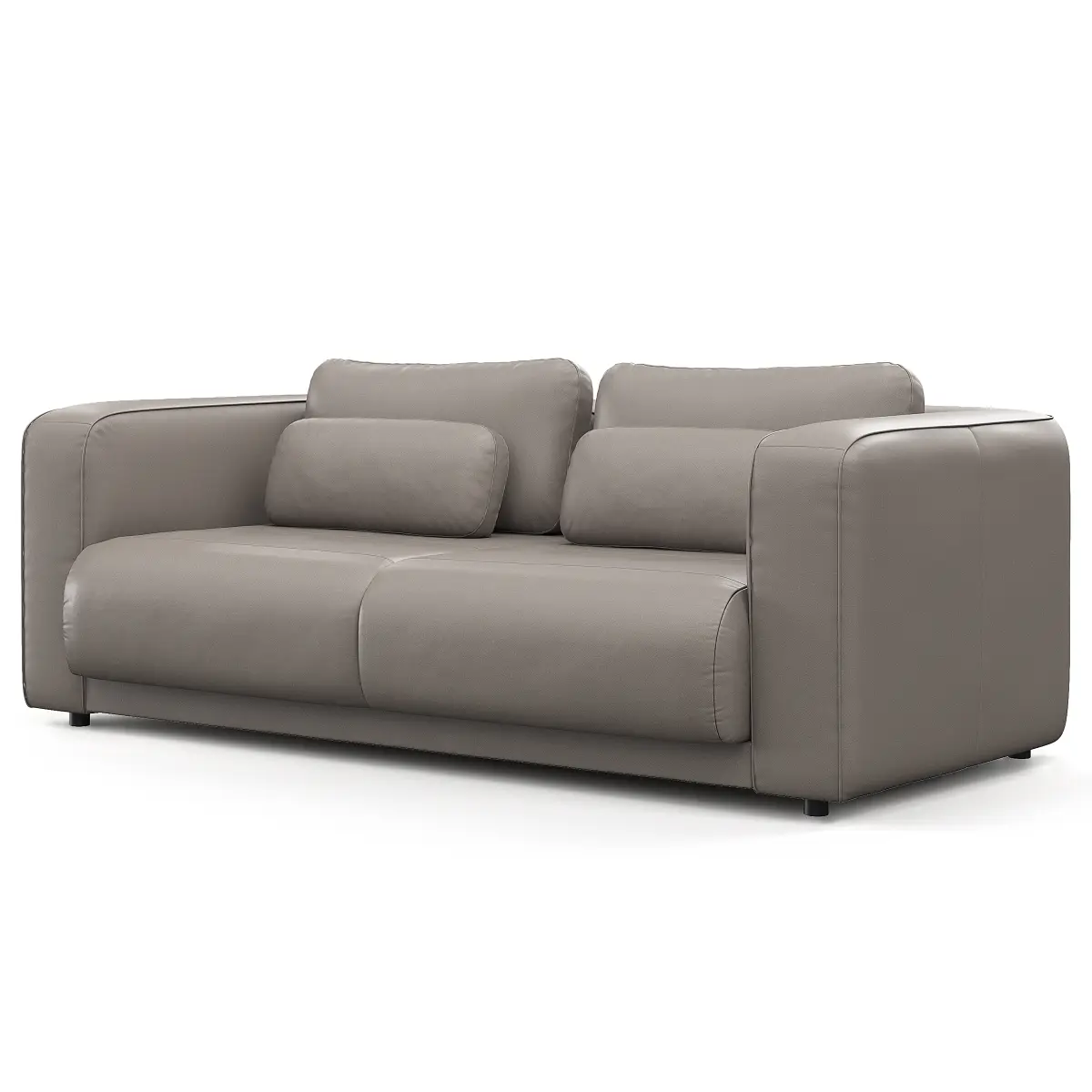 2,5-Sitzer Sofa Grau Echtleder Omara | Grau