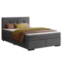 Boxspring-/Familienbett Rheem Typ A 120 x 220cm Webstoff Mavie Schwarz