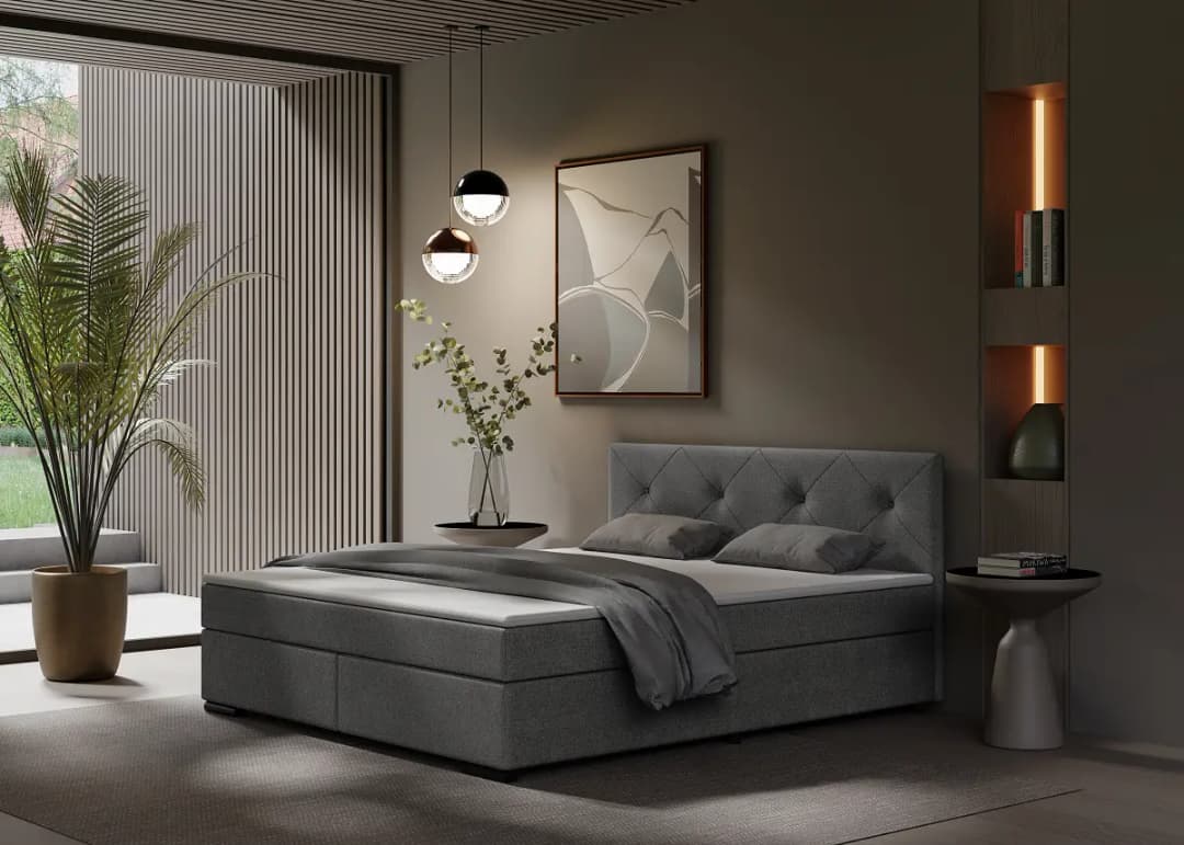 loftscape Boxspring-/Familienbett Rheem Typ C 160 x 220cm Webstoff