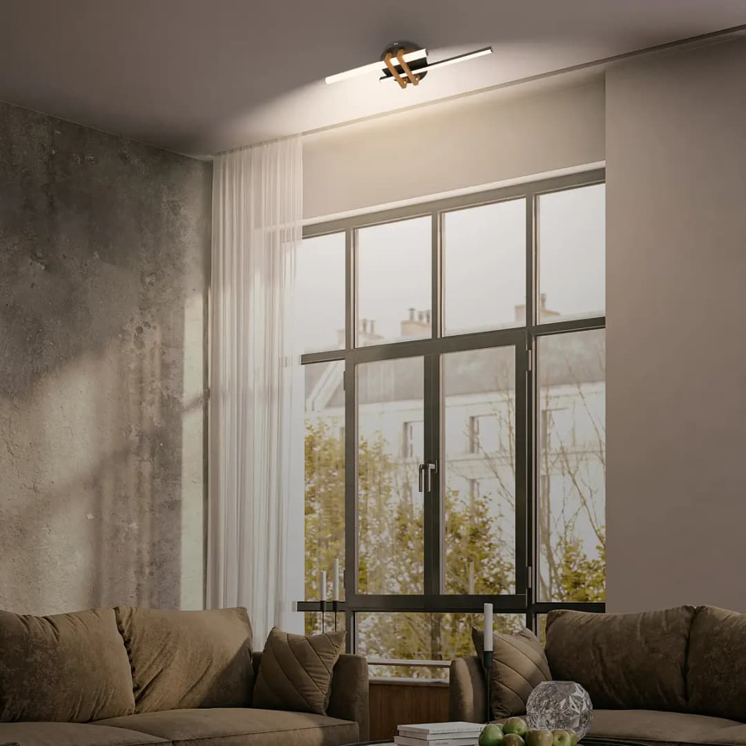 BRILO LED Deckenleuchte Vinka | Schwarz