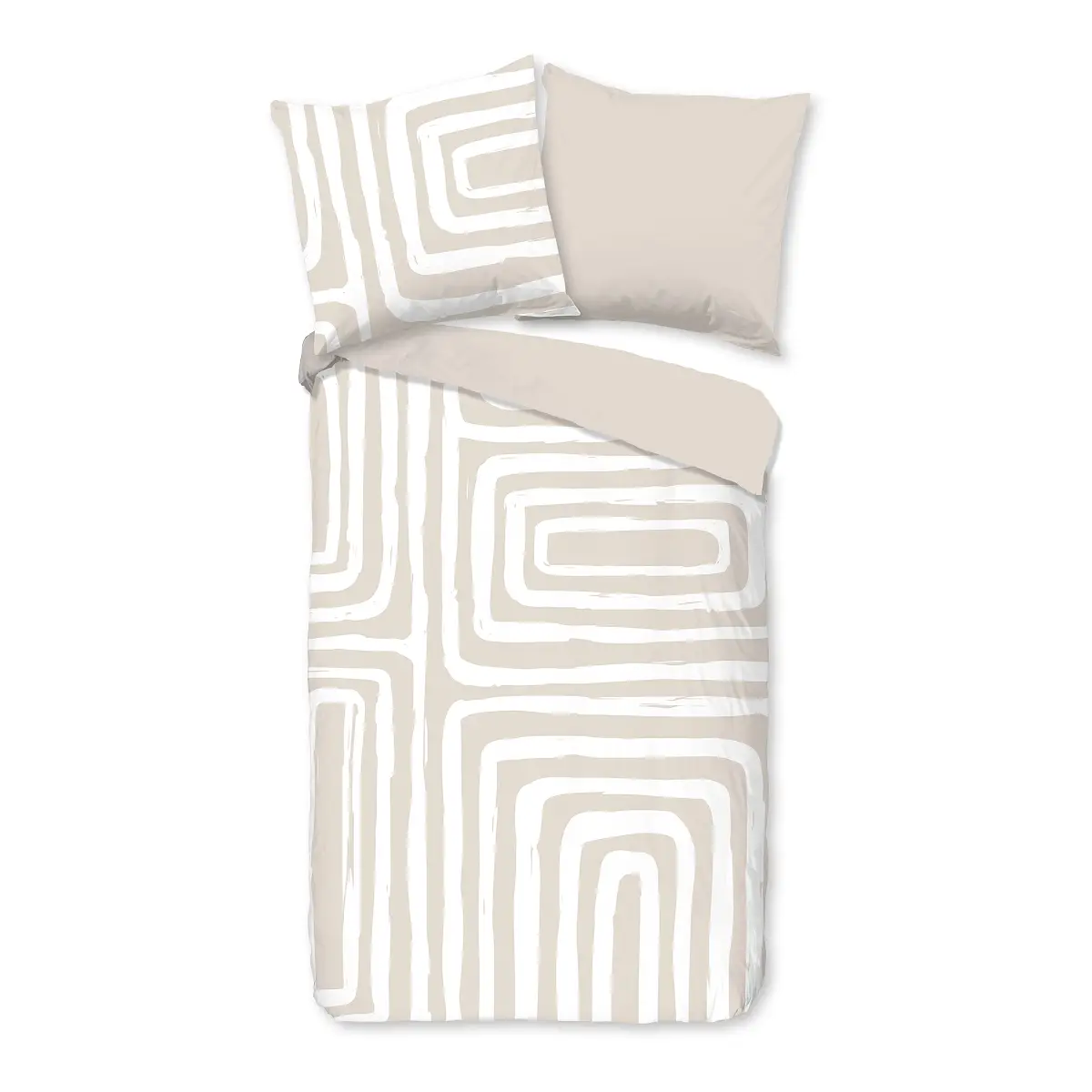 Good morning Renforcé-Bettwäsche 10143 | Beige