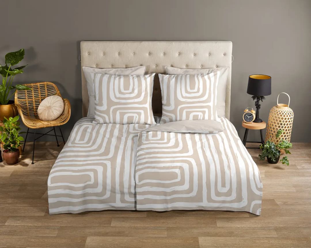 Good morning Renforcé-Bettwäsche 10143 | Beige