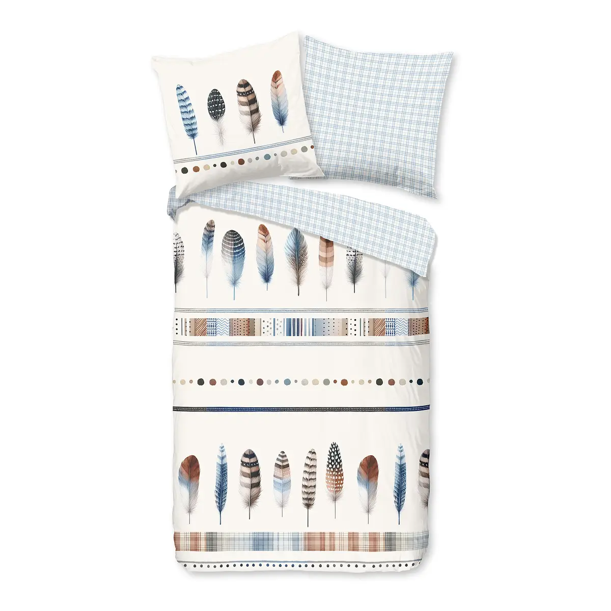 Good morning Flanell-Bettwäsche 33357 | Blau