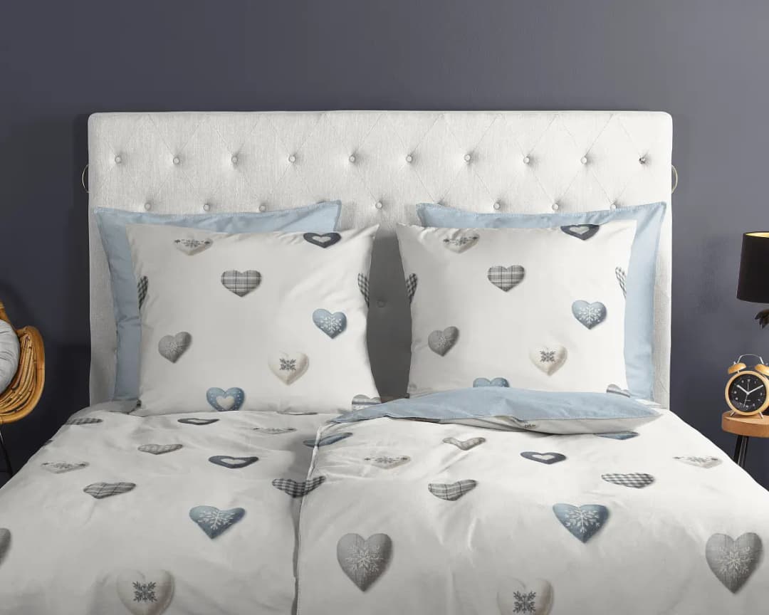 Good morning Renforcé-Bettwäsche 33372 | Blau
