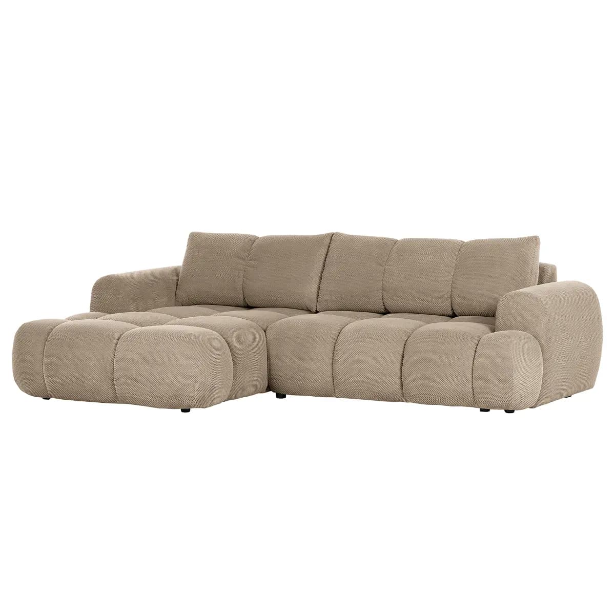 Fredriks Ecksofa mit Schlaffunktion Grau Strukturstoff Goneta | Grau