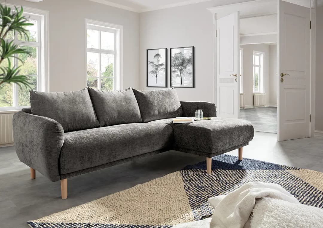 Fredriks Ferda Ecksofa mit Longchair | Grau
