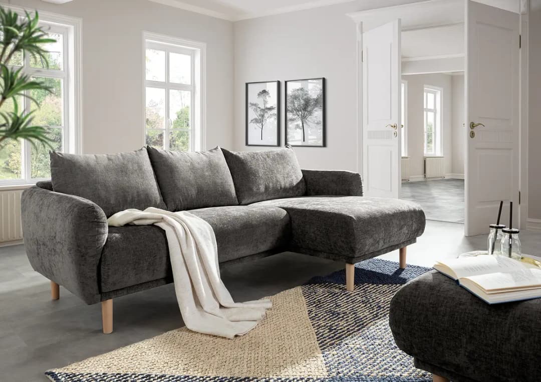 Fredriks Ferda Ecksofa mit Longchair | Grau