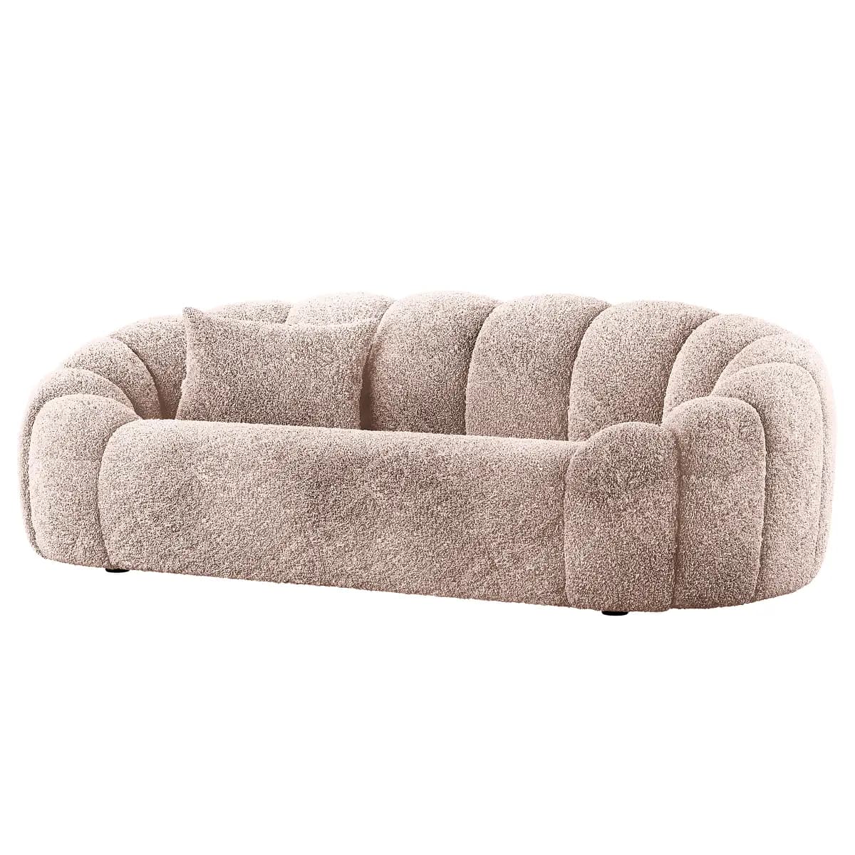 Fredriks Big-Sofa Pink Chenille Garnet | Rosa