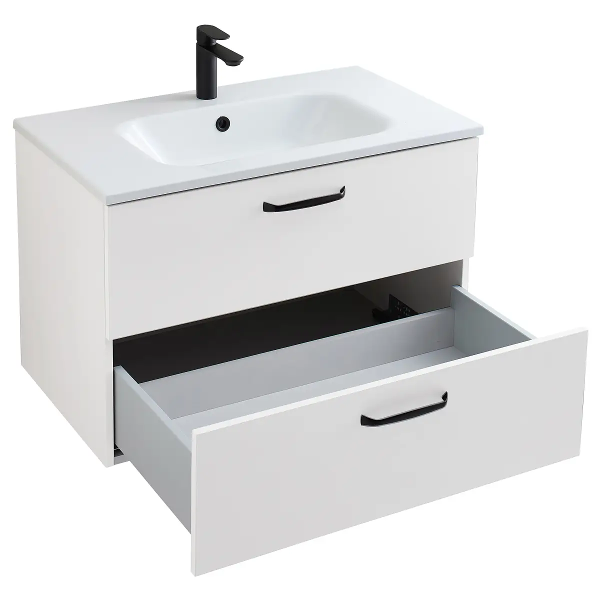 Einzelwaschtisch Quickset 500 81cm Weiß/Matt Weiß | Weiß