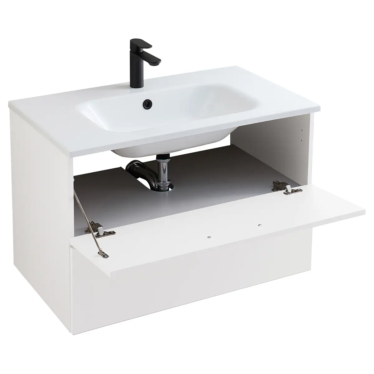 Einzelwaschtisch Quickset 500 81cm Weiß/Matt Weiß | Weiß