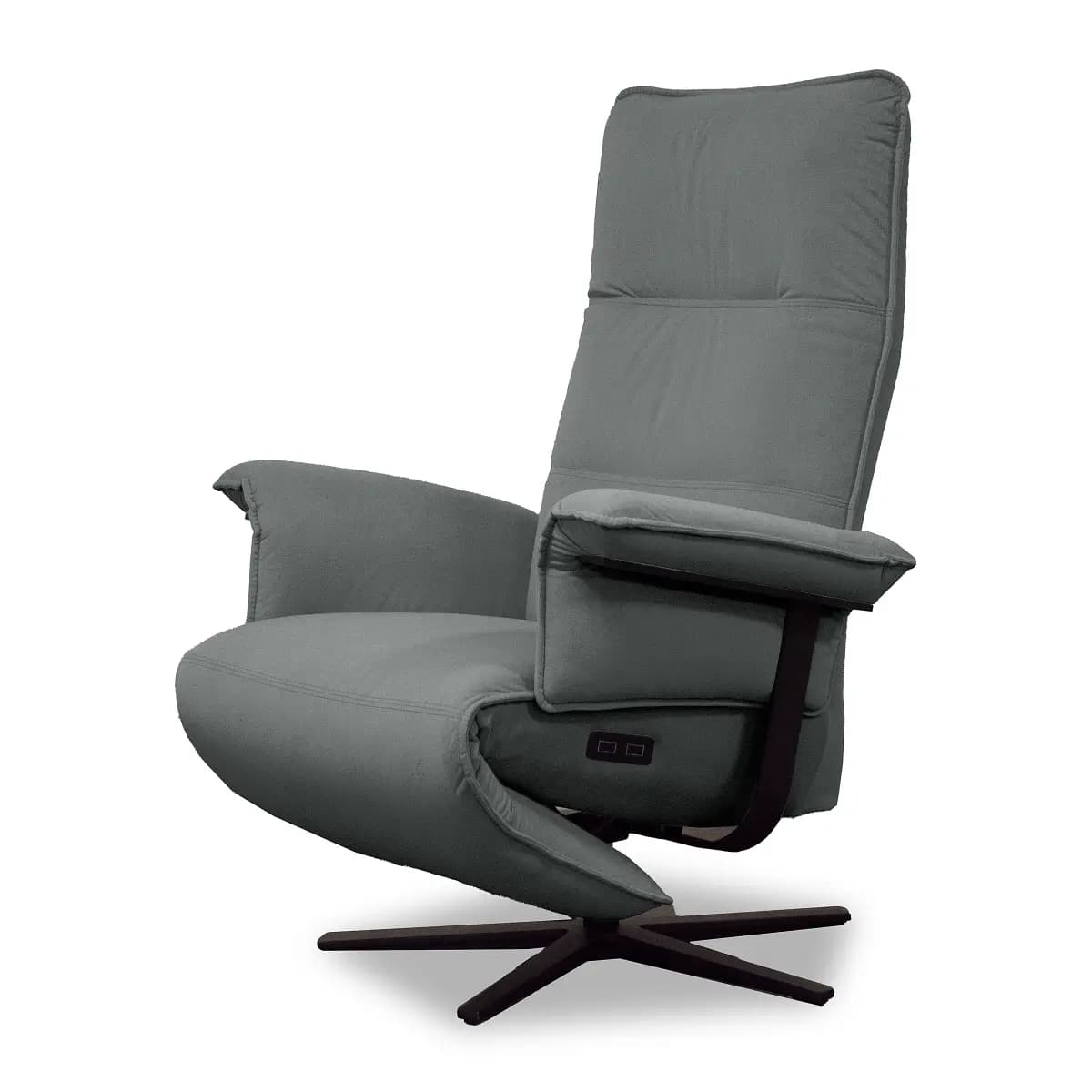 Relaxsessel Grau Samt Vaia | Grau