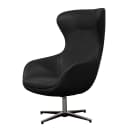Sessel Schwarz Echtleder Bulle | Schwarz