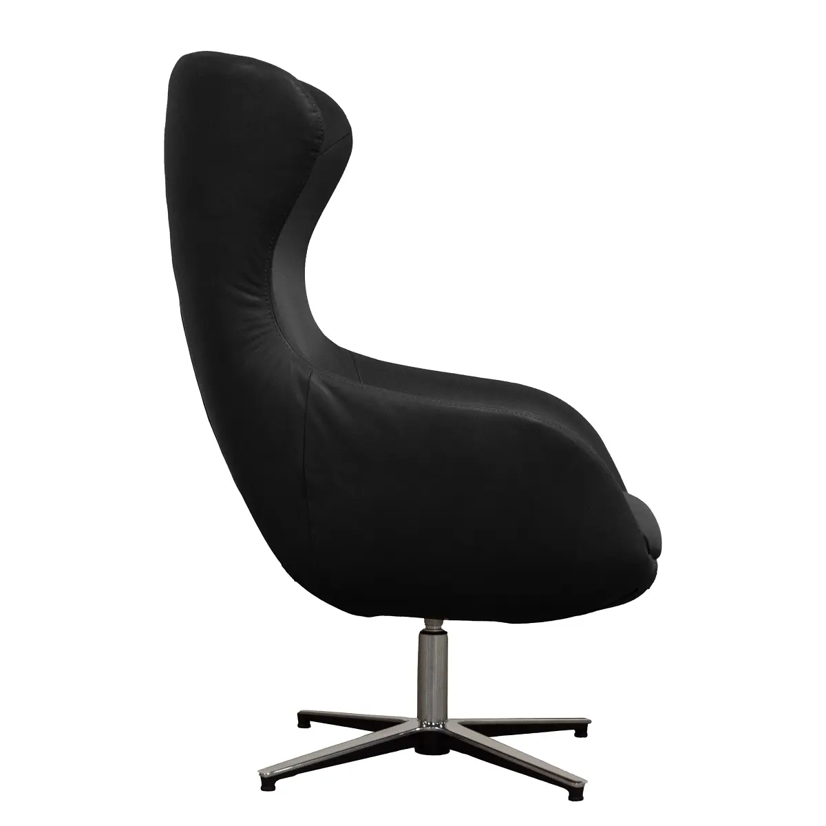 Sessel Schwarz Echtleder Bulle | Schwarz