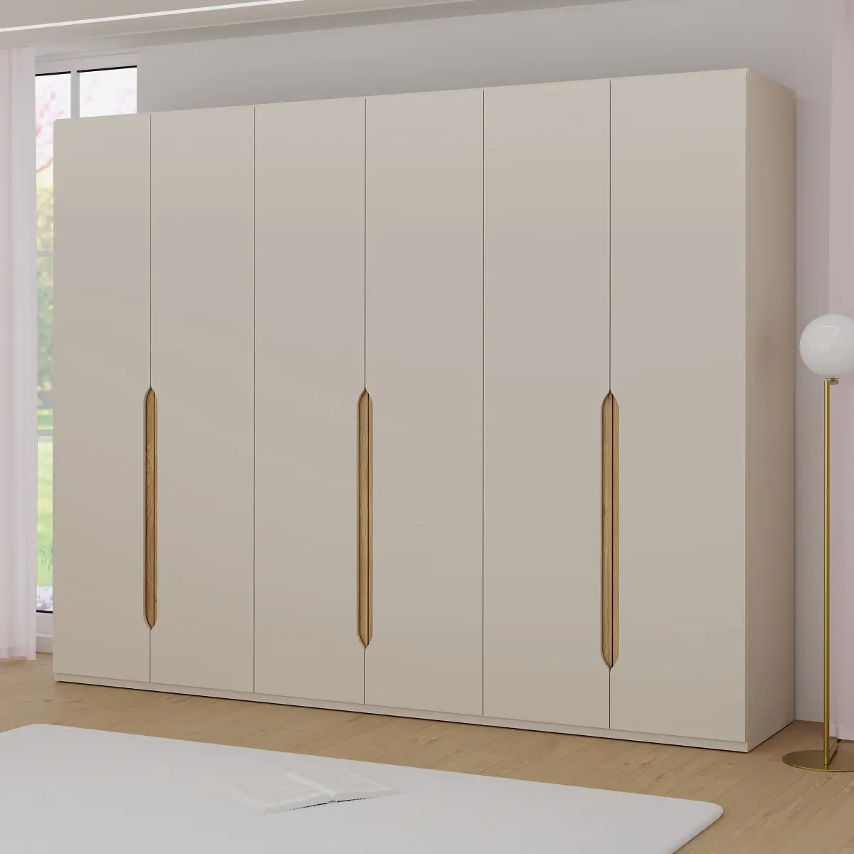 Drehtürenschrank 266cm Braun/Beige | Braun