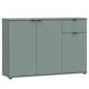 Kommode mit Schublade 120cm Grün/Mintgrau | Grau