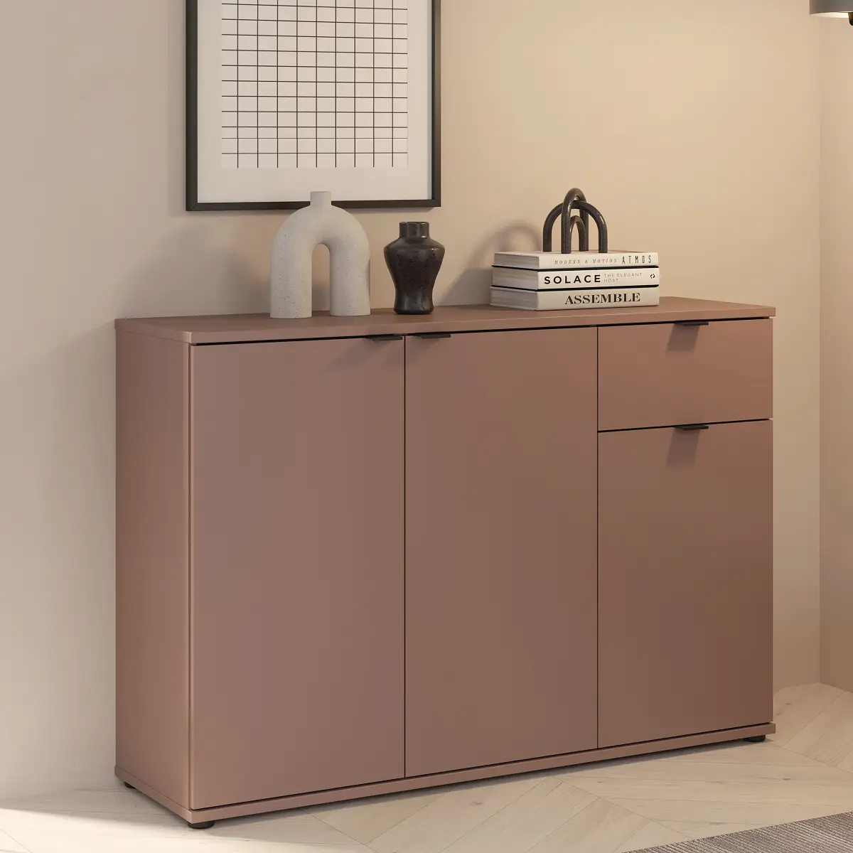 Kommode mit Schublade 120cm | Braun