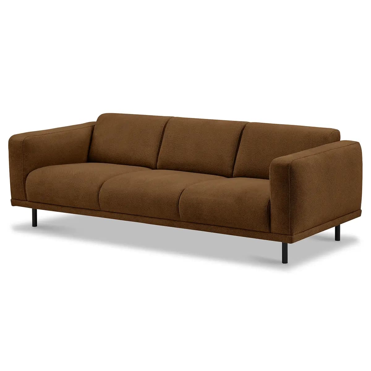 3-Sitzer Sofa Braun Webstoff Palmira | Braun