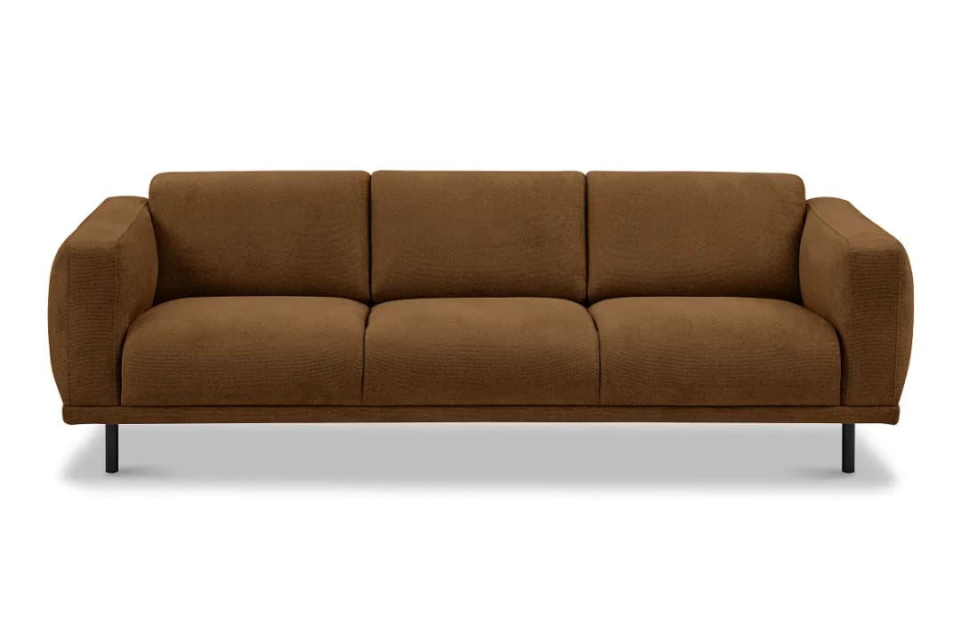 3-Sitzer Sofa Braun Webstoff Palmira | Braun