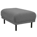 Polsterhocker Grau Webstoff Palmira | Grau