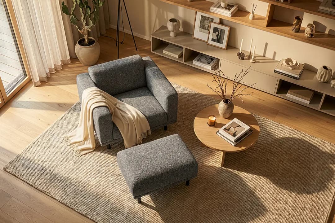 Studio Copenhagen Polsterhocker Bontje | Grau