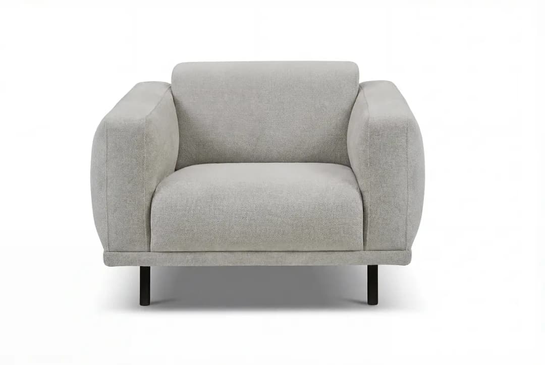 Einzelsessel Grau Webstoff Palmira | Beige