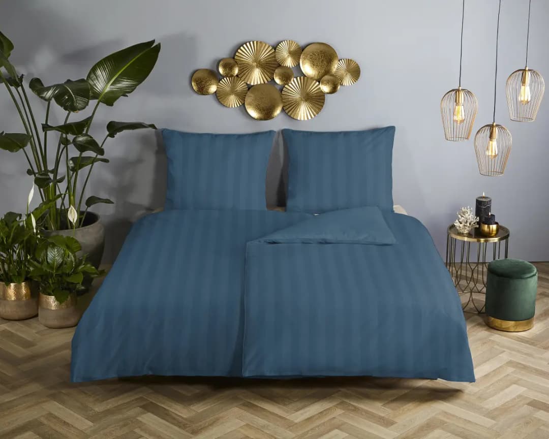 Satin-Bettwäsche Hotel Sevilla | Blau