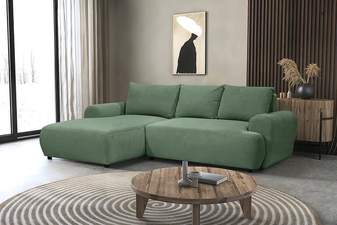 Ecksofa mit Schlaffunktion Cully | Grün