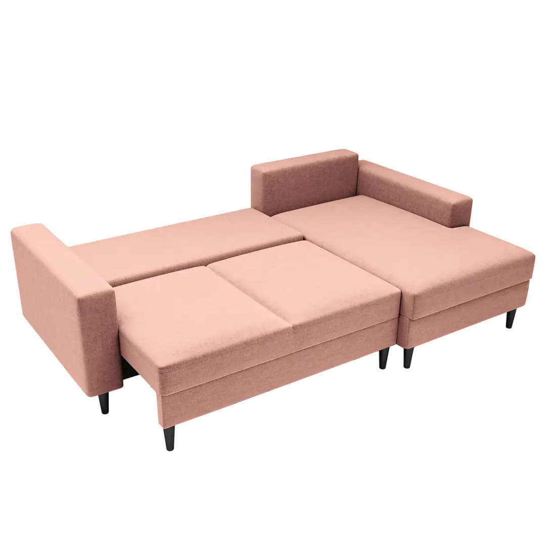 Ecksofa mit Schlaffunktion Cully | Rosa