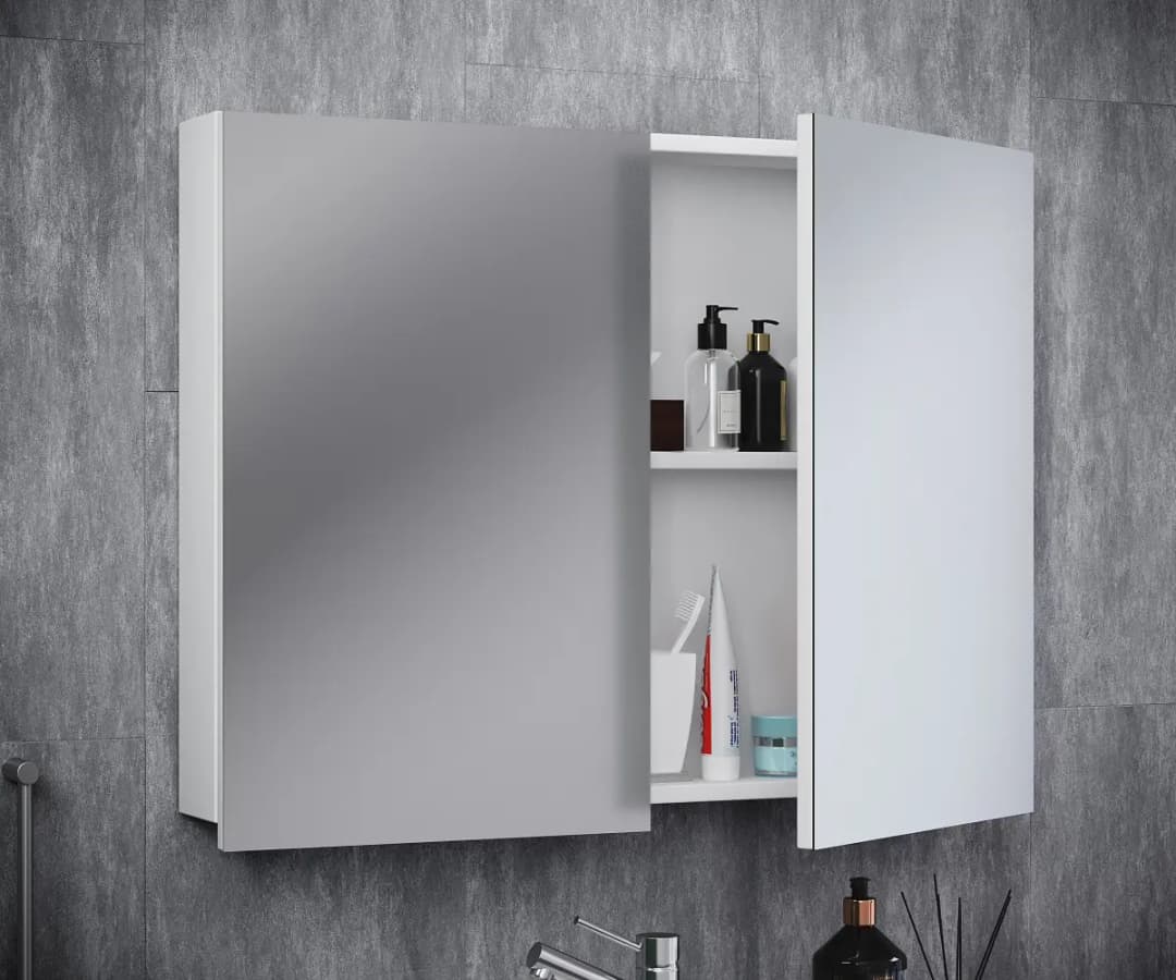 Spiegelschrank VCB 1 60cm Weiß/Weiß | Weiß