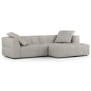 Ecksofa Grau Bouclé Stoff Coletta | Grau
