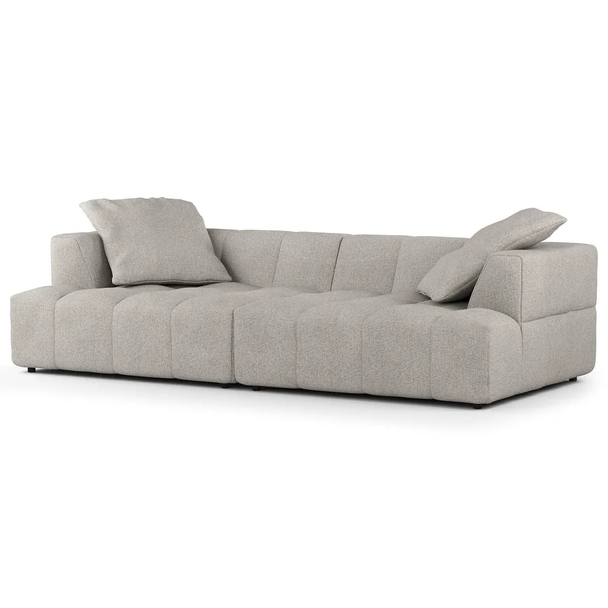 Bigsofa Grau Bouclé Stoff Coletta | Grau
