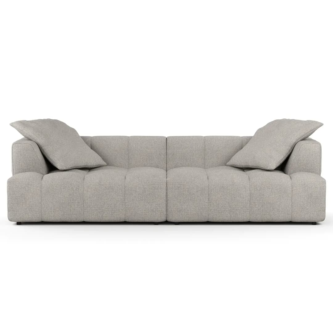 Bigsofa Grau Bouclé Stoff Coletta | Grau