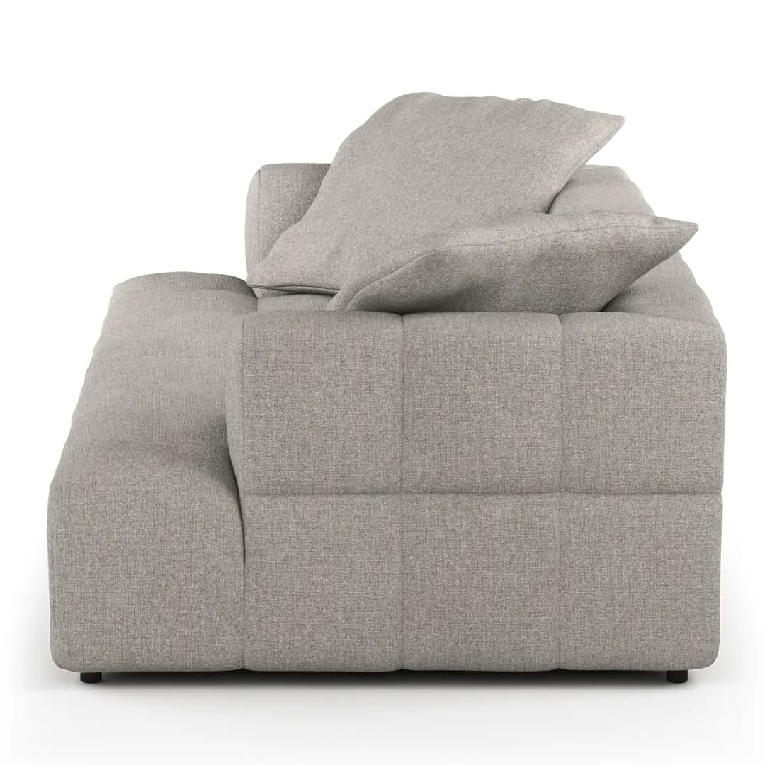 Bigsofa Grau Bouclé Stoff Coletta | Grau