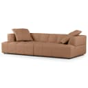 Bigsofa Grau Webstoff Fadia | Braun